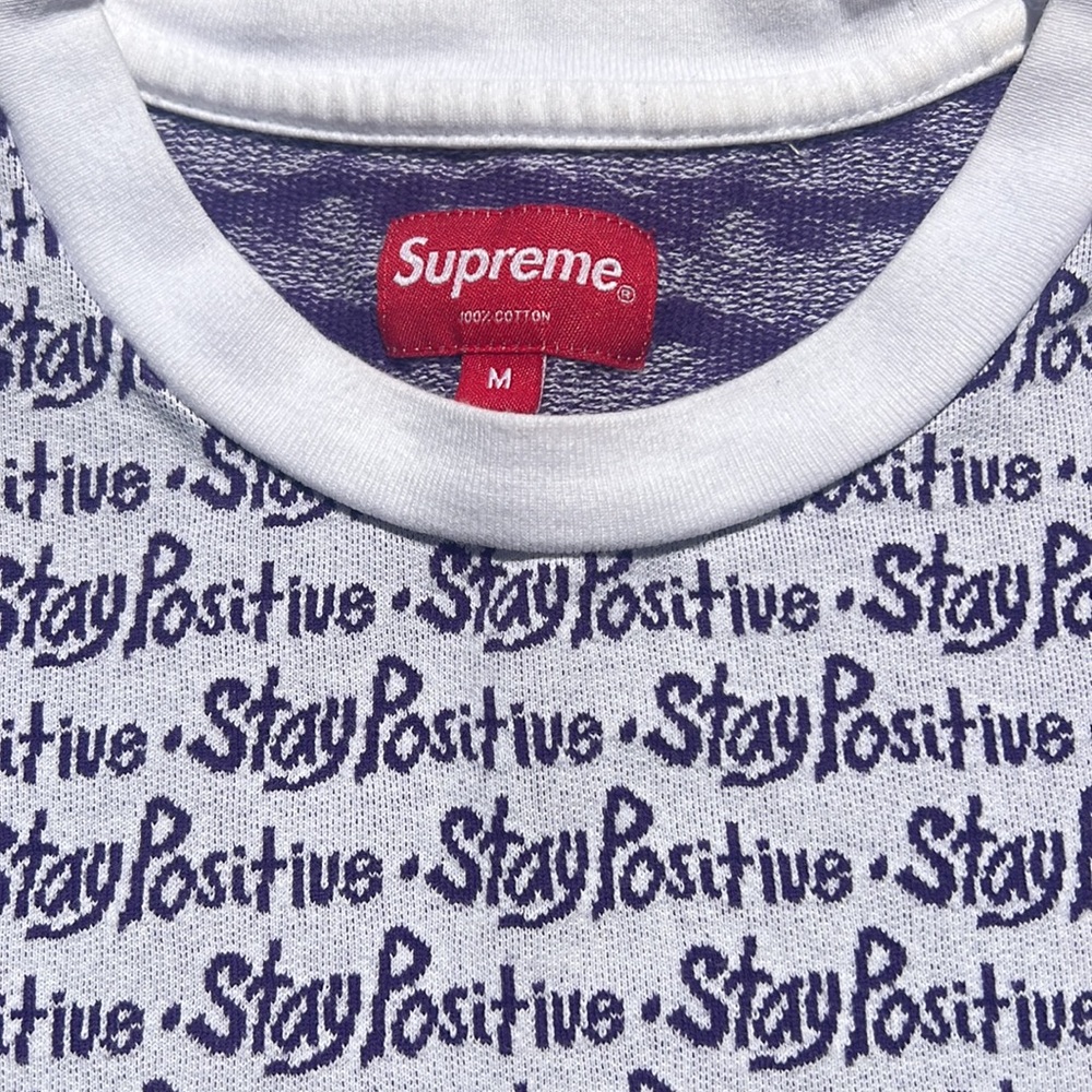 Supreme “stay positive” short sleeved shirt